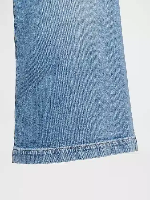 Culottejeans med hög midja