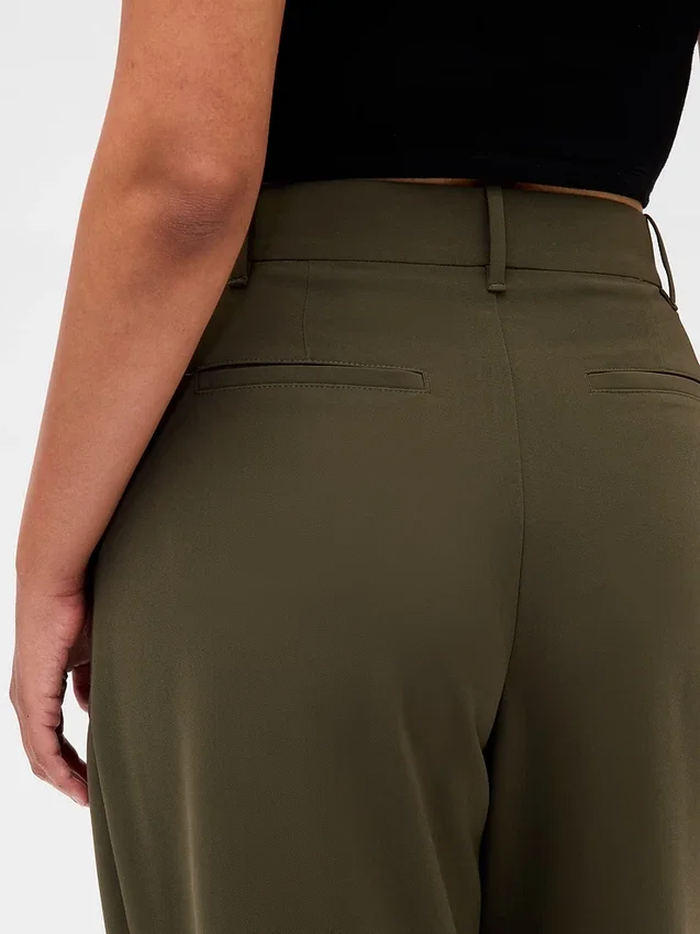 Curvy 365 högmidjade byxor med veck