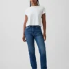 Curvy högmidjade 90-talsinspirerade smala raka Jeans