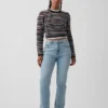 Curvy högmidjade 90-talsinspirerade smala raka Jeans