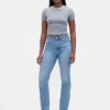 Curvy högmidjade 90-talsinspirerade smala raka Jeans