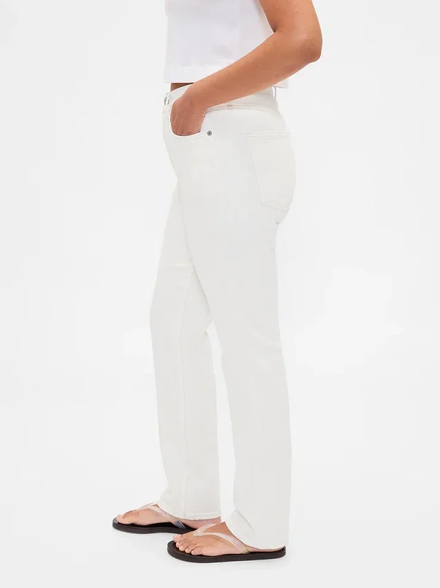 Curvy högmidjade 90-talsinspirerade smala raka Jeans