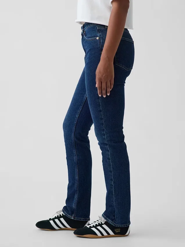 Curvy högmidjade 90-talsinspirerade smala raka Jeans