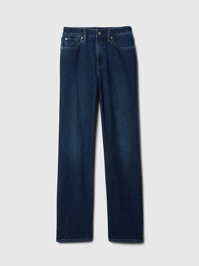 Curvy högmidjade 90-talsinspirerade smala raka Jeans