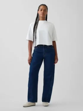 Curvy High Rise Barrel Jeans