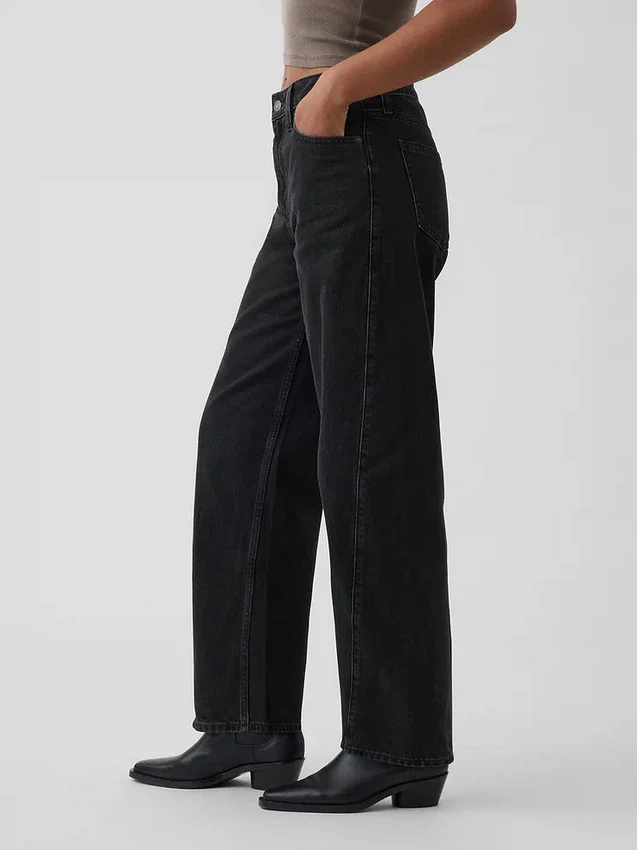 Curvy High Rise Barrel Jeans