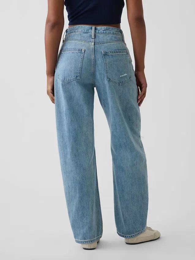 Curvy High Rise Barrel Jeans