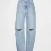 Curvy High Rise Barrel Jeans
