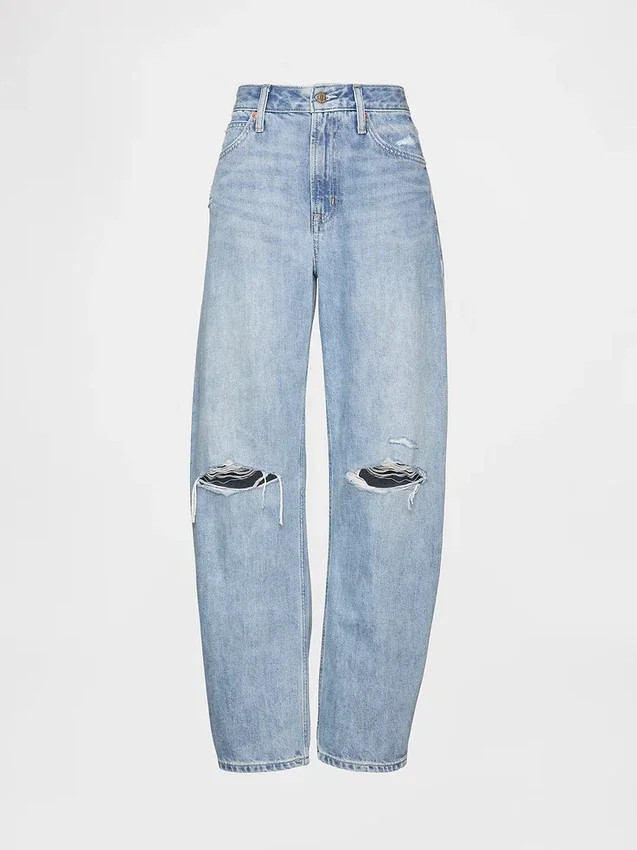 Curvy High Rise Barrel Jeans
