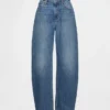 Curvy High Rise Barrel Jeans
