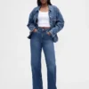 Curvy High Rise Stride-jeans med vida ben
