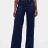 Curvy High Rise Stride-jeans med vida ben
