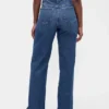 Curvy High Rise Stride-jeans med vida ben