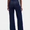 Curvy High Rise Stride-jeans med vida ben