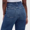 Curvy High Rise Stride-jeans med vida ben