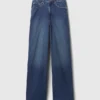Curvy High Rise Stride-jeans med vida ben