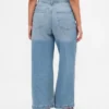 Curvy High Stride-jeans med vida ben och ankellängd