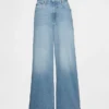 Curvy High Stride-jeans med vida ben och ankellängd