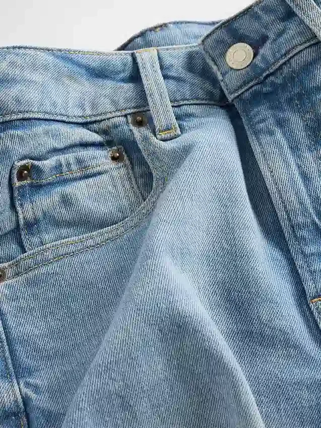 Curvy High Stride-jeans med vida ben och ankellängd
