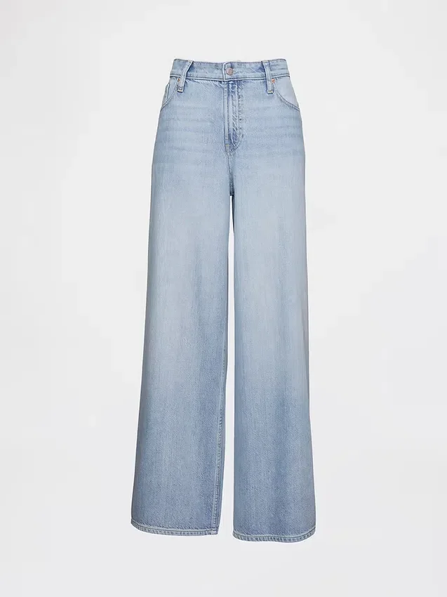Curvy Mid Rise Ultrasoft Baggy Jeans