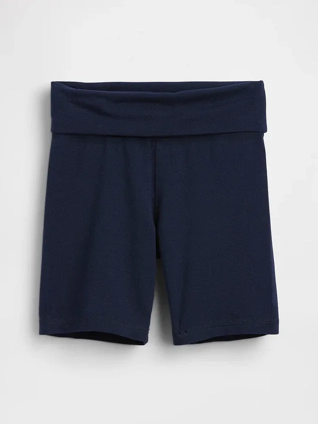 Cykelshorts för barn med uppvikt midja
