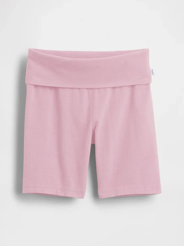 Cykelshorts för barn med uppvikt midja