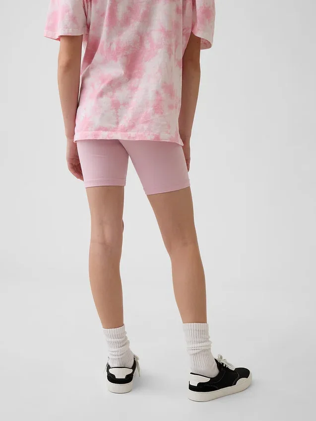 Cykelshorts för barn med uppvikt midja