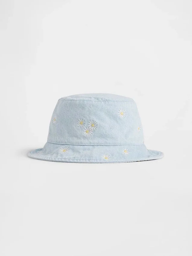 Denim-buckethat med prästkragar för Baby & Småbarn
