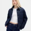 Denim-pufferjacka
