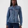 Denimjacka med insnörning
