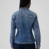 Denimjacka med insnörning