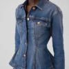 Denimjacka med insnörning