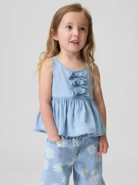 Denimlinne med rosett för Baby & Småbarn