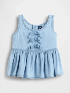 Denimlinne med rosett för Baby & Småbarn