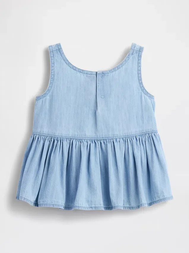 Denimlinne med rosett för Baby & Småbarn