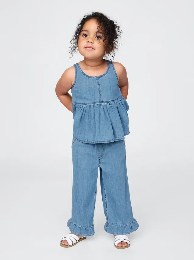 Denimset med volanger för Baby & Småbarn
