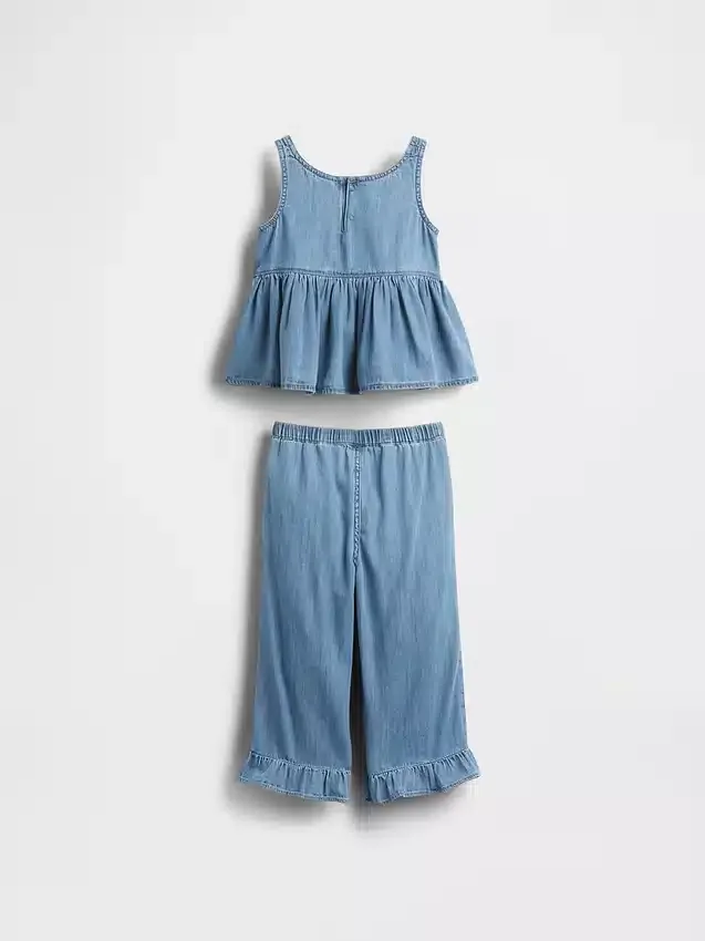 Denimset med volanger för Baby & Småbarn