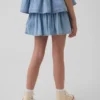 Denimskort med volanger för barn