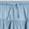 Denimskort med volanger för barn