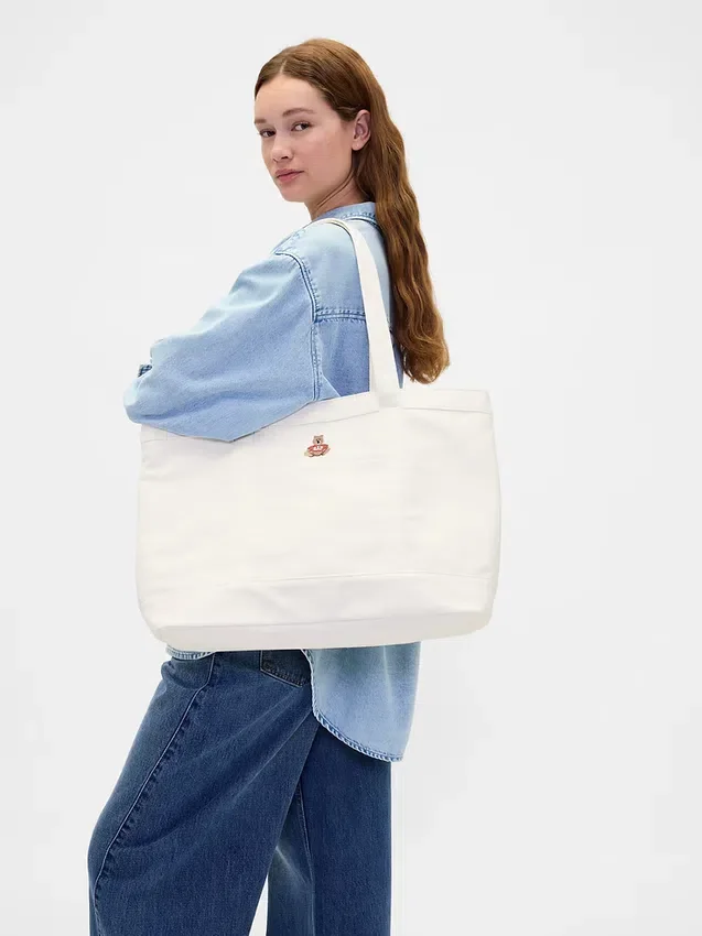 Denimtäschla med Brannan Bear-logotyp