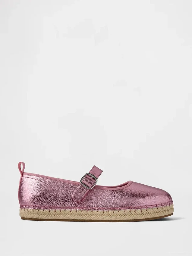 Espadriller för barn i metallic-utförande