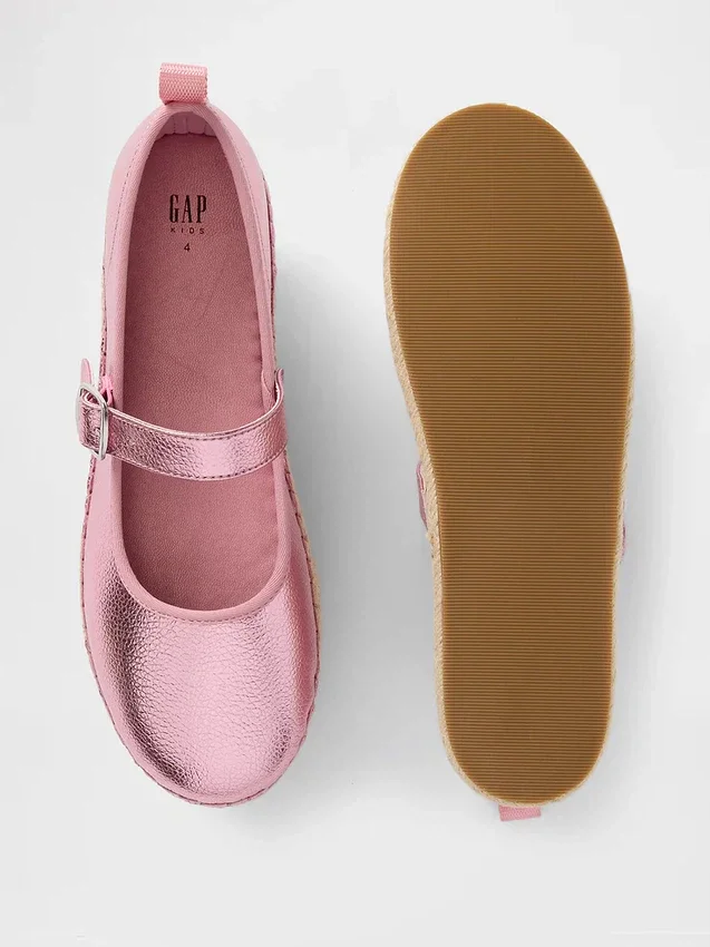 Espadriller för barn i metallic-utförande