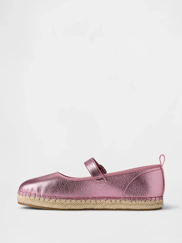 Espadriller för barn i metallic-utförande