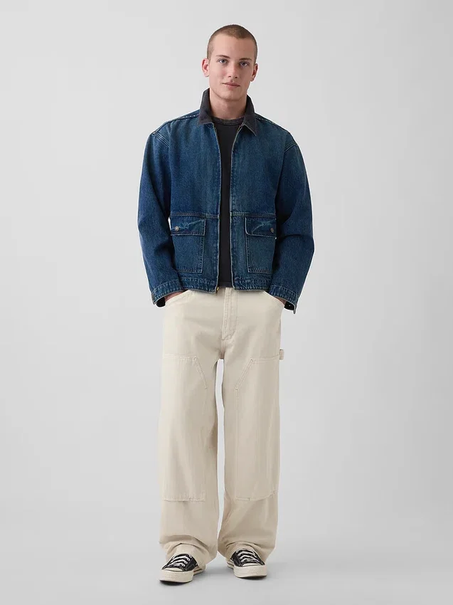 Extra baggy snickarjeans med dubbla knän