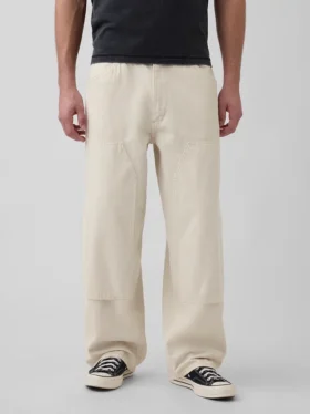 Extra baggy snickarjeans med dubbla knän