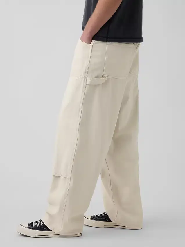 Extra baggy snickarjeans med dubbla knän
