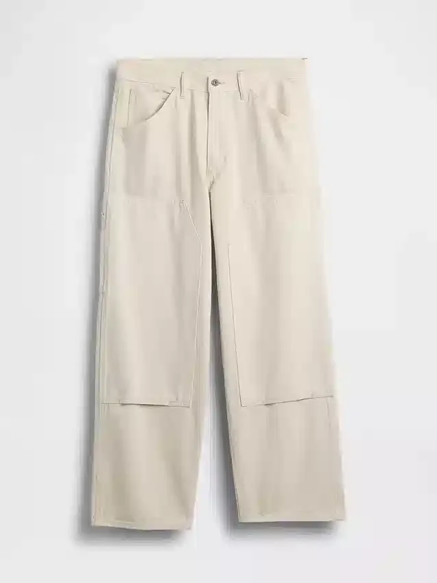 Extra baggy snickarjeans med dubbla knän