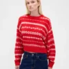 Fluffig, oversized tröja med rund hals