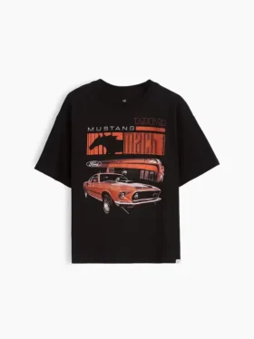 Formel 1-T-shirt i oversized-modell med tryck för barn