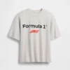 Formel 1-T-shirt i oversized-modell med tryck för barn